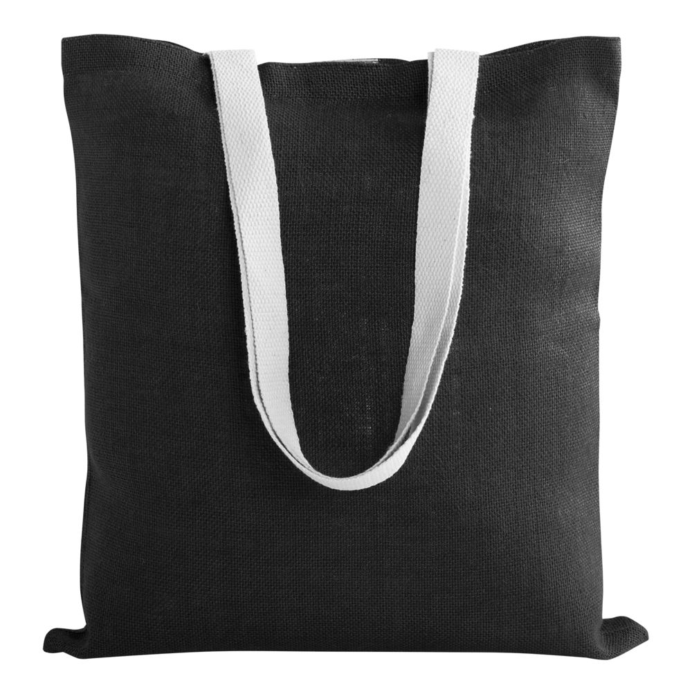 Холщовая сумка на плечо Juhu, черная - фото от интернет-магазина подарков Хочу Дарю