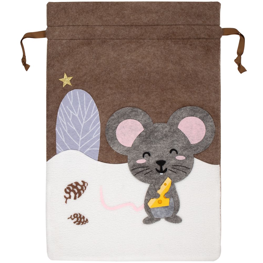 Мешок для подарков Noel, с мышкой - фото от интернет-магазина подарков Хочу Дарю