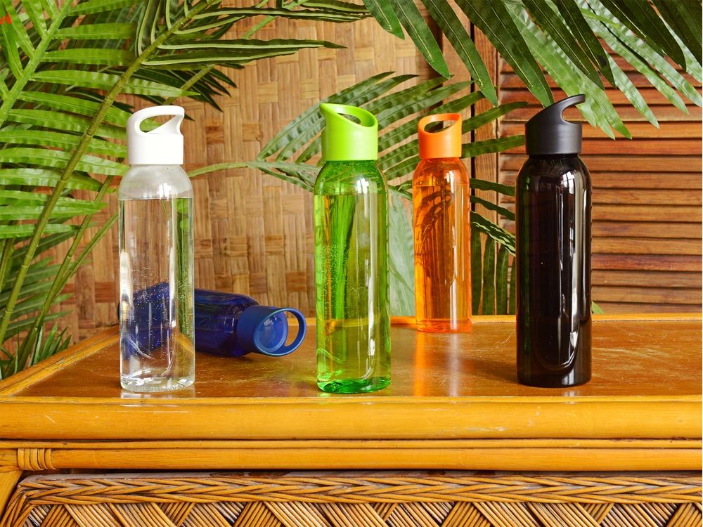 Бутылка для воды «Plain», прозрачный/белый - фото от интернет-магазина подарков Хочу Дарю