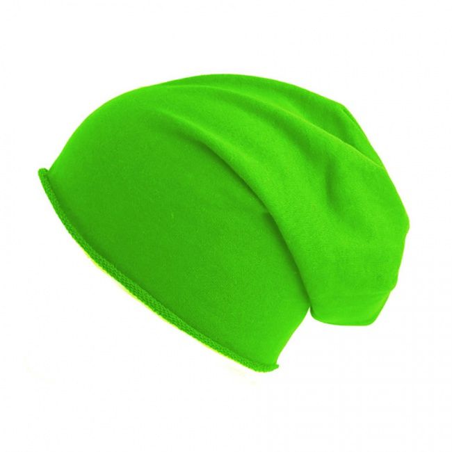 Шапка "BROOKLIN", зеленый неон, 60% хлопок, 40% полиэстер, плотность 320 г/м2 - фото от интернет-магазина подарков Хочу Дарю