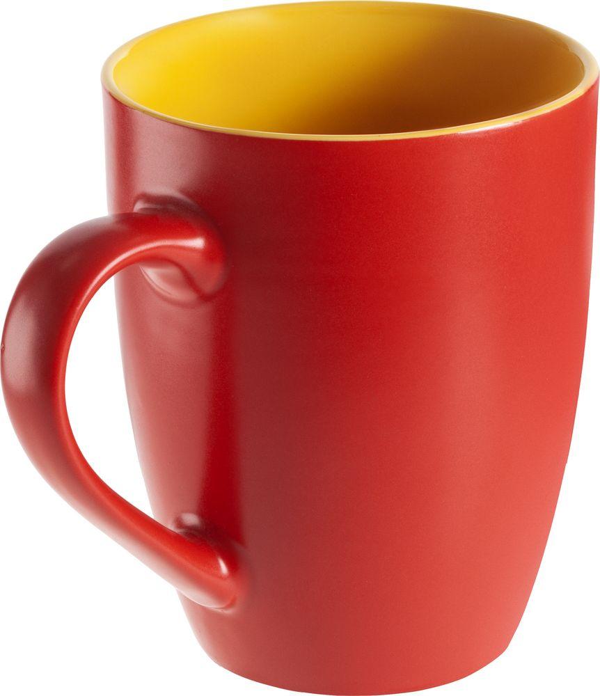 Кружка Bright Tulip, матовая, красная с желтым - фото от интернет-магазина подарков Хочу Дарю