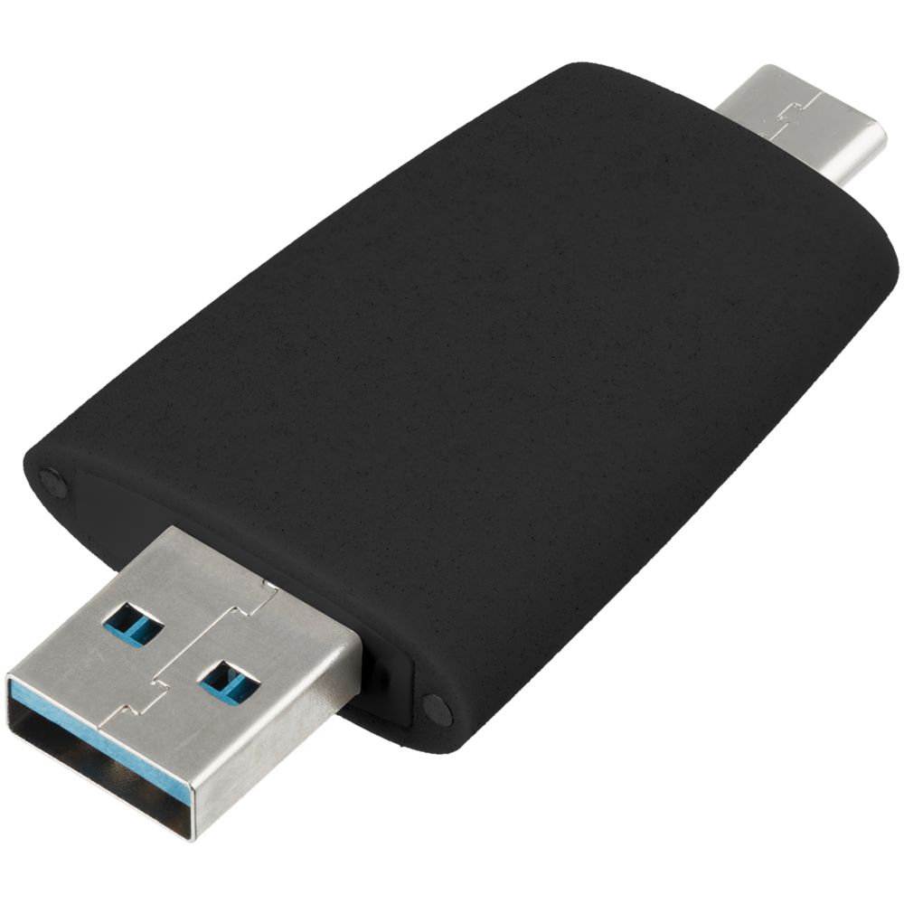 Флешка Pebble Type-C, USB 3.0, черная, 16 Гб - фото от интернет-магазина подарков Хочу Дарю