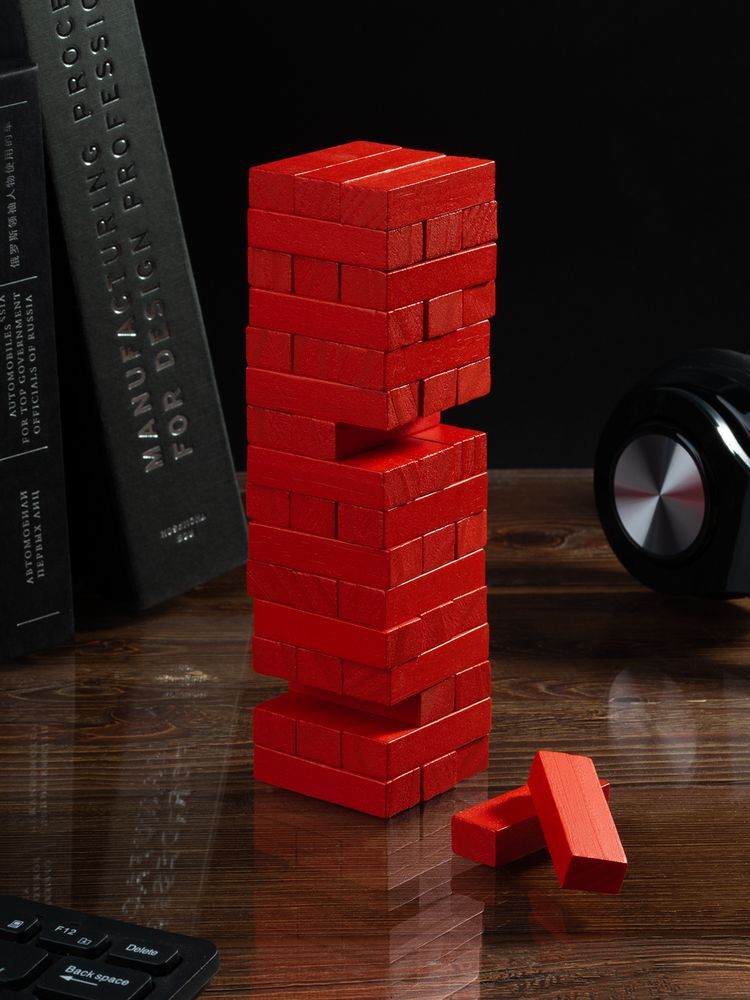 Игра «Деревянная башня мини», красная - фото от ХочуДарю