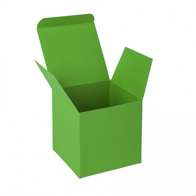 Коробка подарочная CUBE; 9*9*9 см; зеленое яблоко - фото от интернет-магазина подарков ХочуДарю