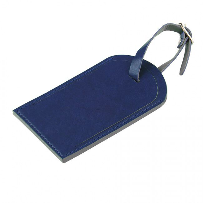 Багажная бирка  "Tinted", 6,5*11,5 см, PU, синий с серым - фото от интернет-магазина подарков Хочу Дарю