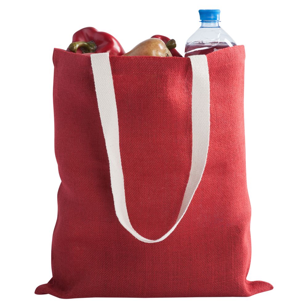 Холщовая сумка на плечо Juhu, красная - фото от интернет-магазина подарков Хочу Дарю