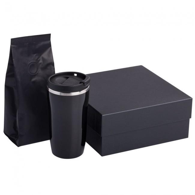 Набор Grain: термостакан и кофе, черный - фото от интернет-магазина подарков Хочу Дарю