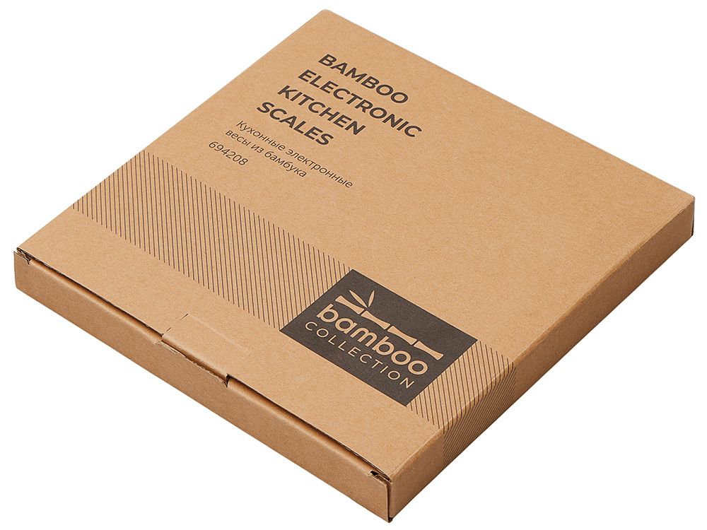 Бамбуковые кухонные весы Scale - фото от интернет-магазина подарков Хочу Дарю