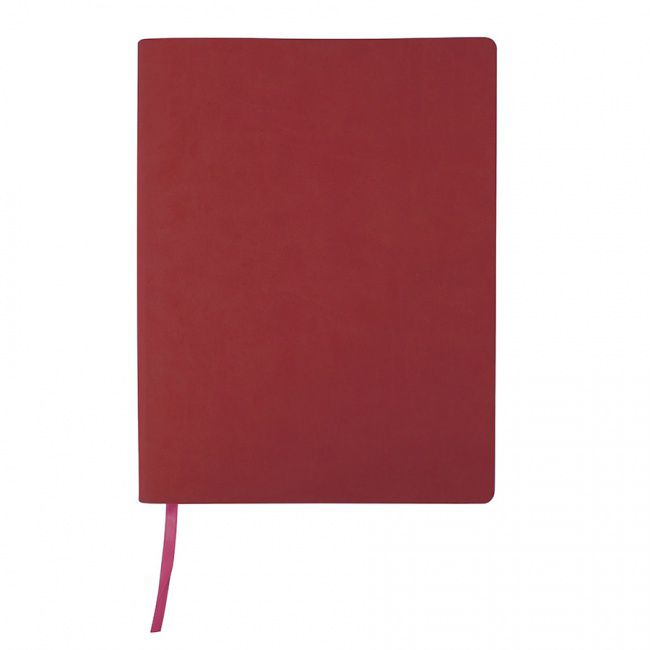 Бизнес-блокнот "Biggy", B5 формат, бордовый, серый форзац, мягкая обложка, в клетку - фото от интернет-магазина подарков Хочу Дарю