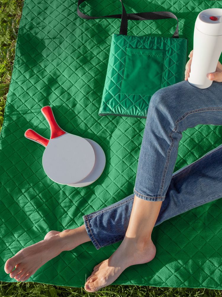Плед для пикника Soft &amp; Dry, зеленый - фото от интернет-магазина подарков Хочу Дарю