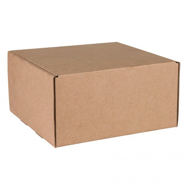 Коробка подарочная BOX, размер 20,5*21* 11см, картон МГК бур., самосборная - фото от интернет-магазина подарков ХочуДарю