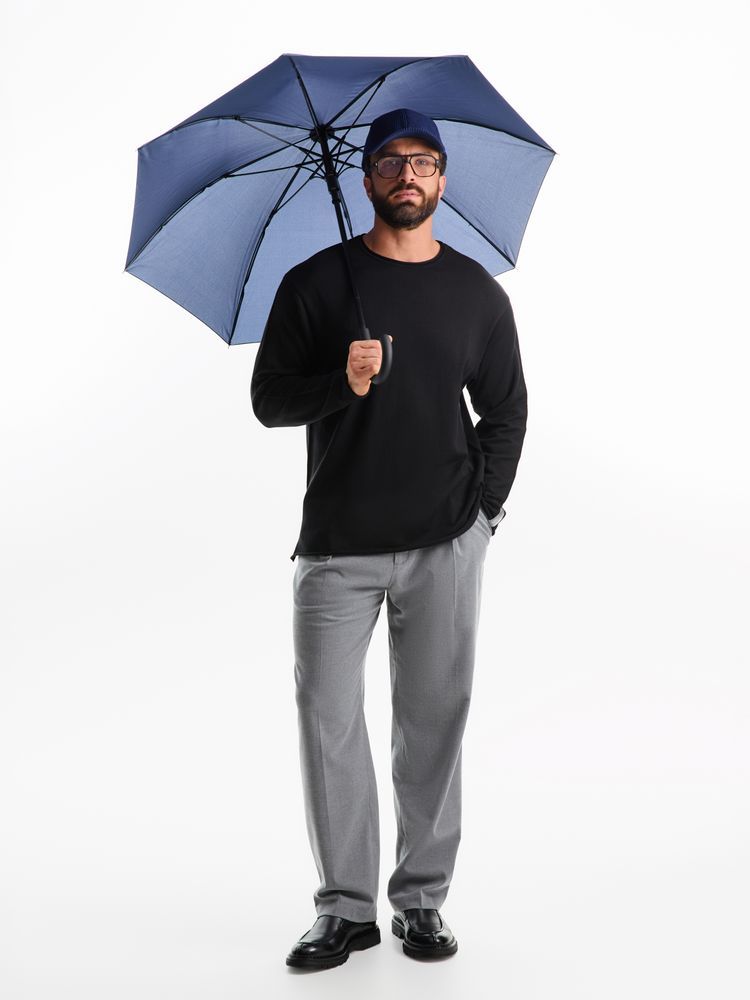 фото Зонт-трость Magic с проявляющимся рисунком в клетку, темно-синий от интернет-магазина Хочу Дарю Зонт-трость Magic с проявляющимся рисунком в клетку, темно-синий - фото от интернет-магазина подарков Хочу Дарю