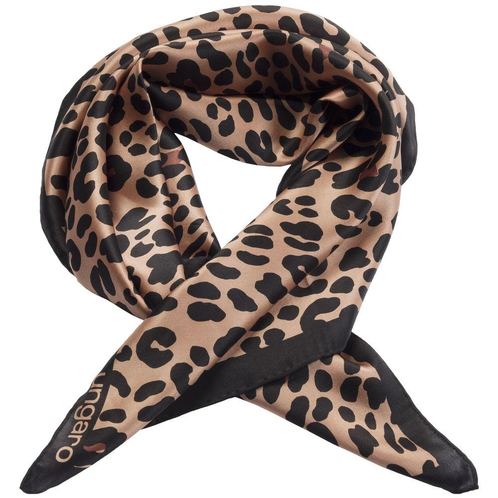 Платок Leopardo Silk, коричневый - фото от интернет-магазина подарков Хочу Дарю