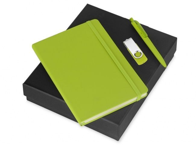 Подарочный набор Vision Pro Plus soft-touch с флешкой, ручкой и блокнотом А5 - фото от интернет-магазина подарков Хочу Дарю