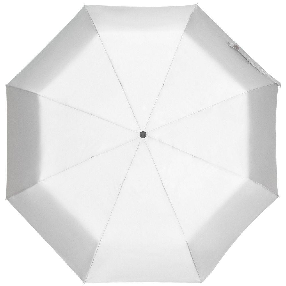Зонт складной Manifest со светоотражающим куполом, серый - фото от интернет-магазина подарков Хочу Дарю