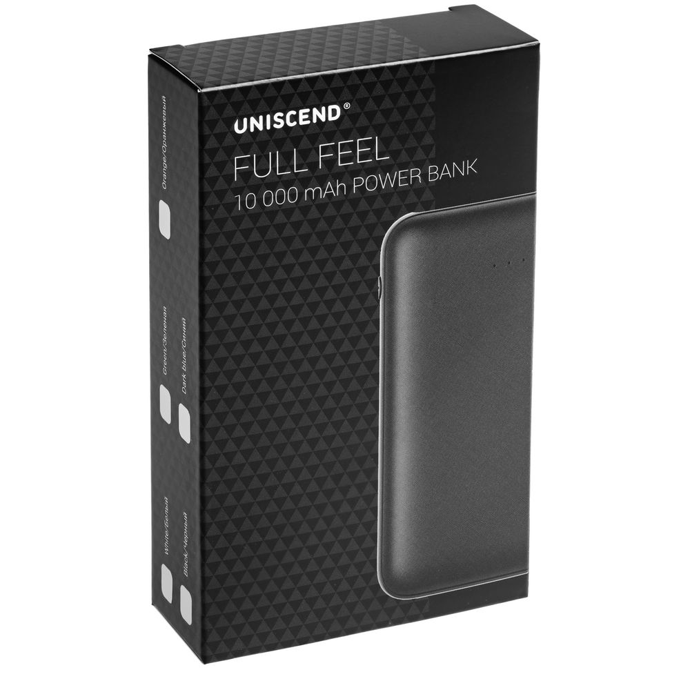 Внешний аккумулятор Uniscend Full Feel 10000 мАч, черный - фото от интернет-магазина подарков Хочу Дарю