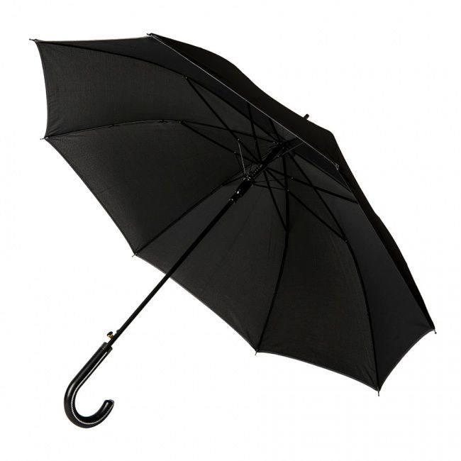 Зонт-трость OXFORD с ручкой из искусственной кожи,полуавтомат, нейлон - фото от интернет-магазина подарков Хочу Дарю