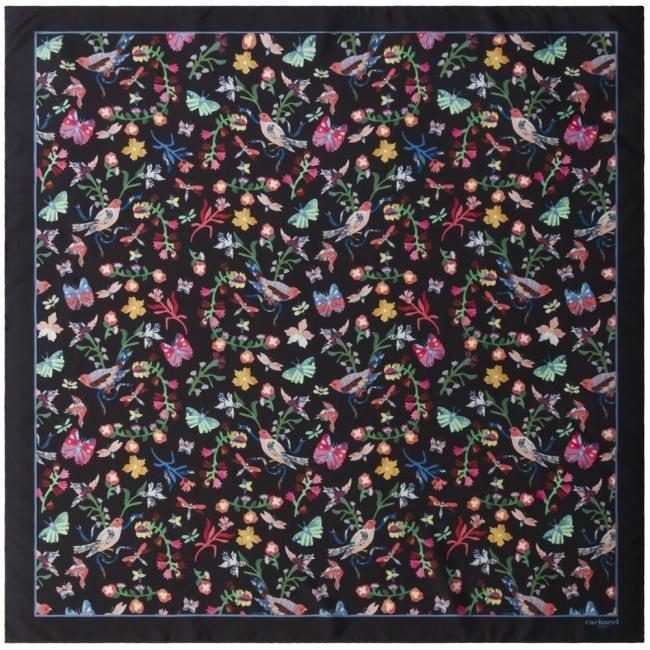 Платок Butterfly Silk, черный - фото от интернет-магазина подарков Хочу Дарю