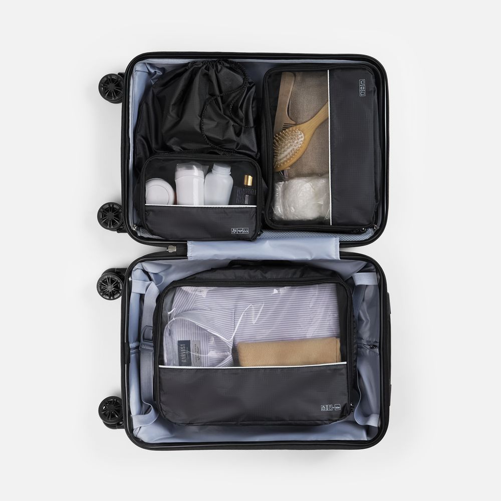 Дорожный набор сумок noJumble 4 в 1, черный - фото от интернет-магазина подарков Хочу Дарю