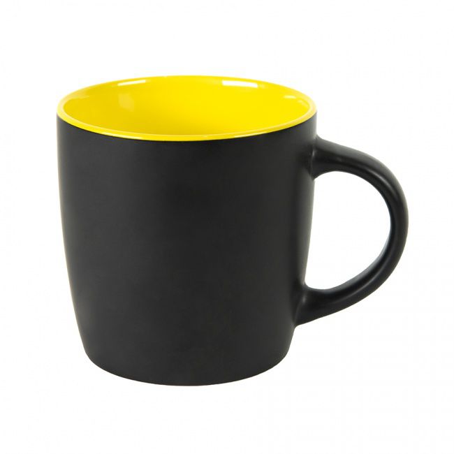 Кружка INTRO, черный с желтым, 350 мл, керамика - фото от интернет-магазина подарков Хочу Дарю