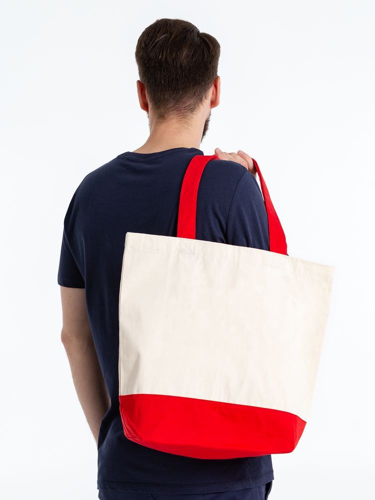 Холщовая сумка Shopaholic, красная - фото от интернет-магазина подарков Хочу Дарю