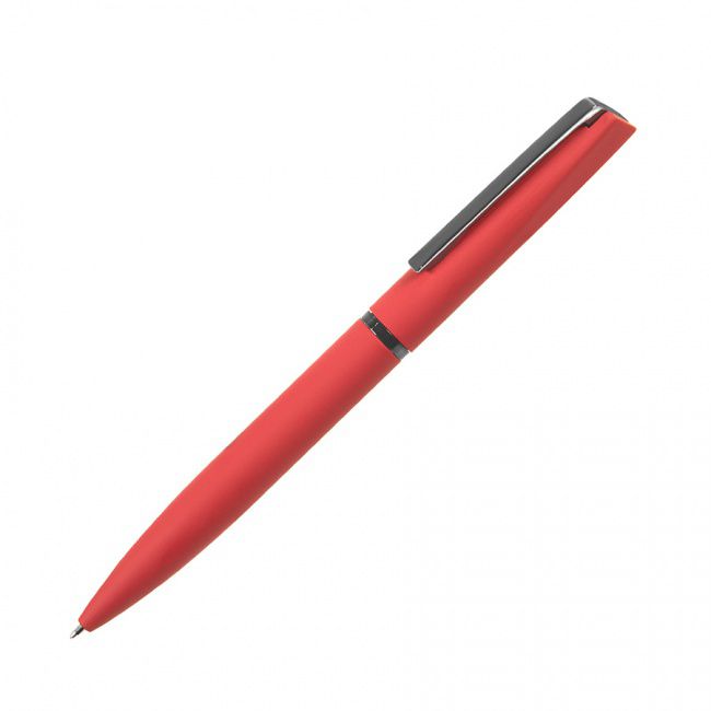 FRANCISCA, ручка шариковая, красный/вороненая сталь, металл, пластик, софт-покрытие - фото от интернет-магазина подарков ХочуДарю