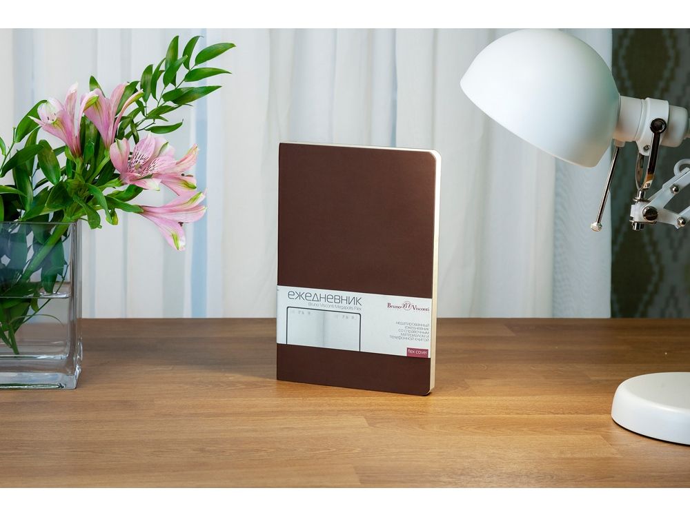 Ежедневник недатированный А5 «Megapolis Velvet Flex», коричневый - фото от ХочуДарю