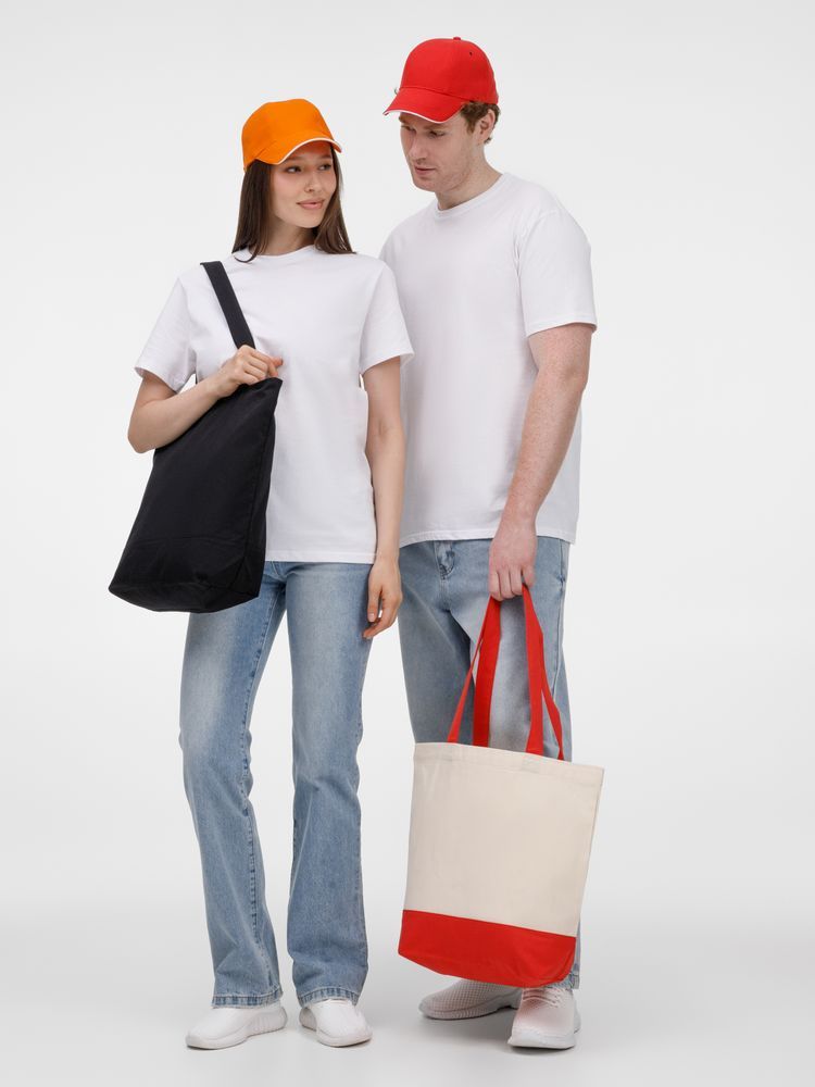 Холщовая сумка Shopaholic, красная - фото от интернет-магазина подарков Хочу Дарю