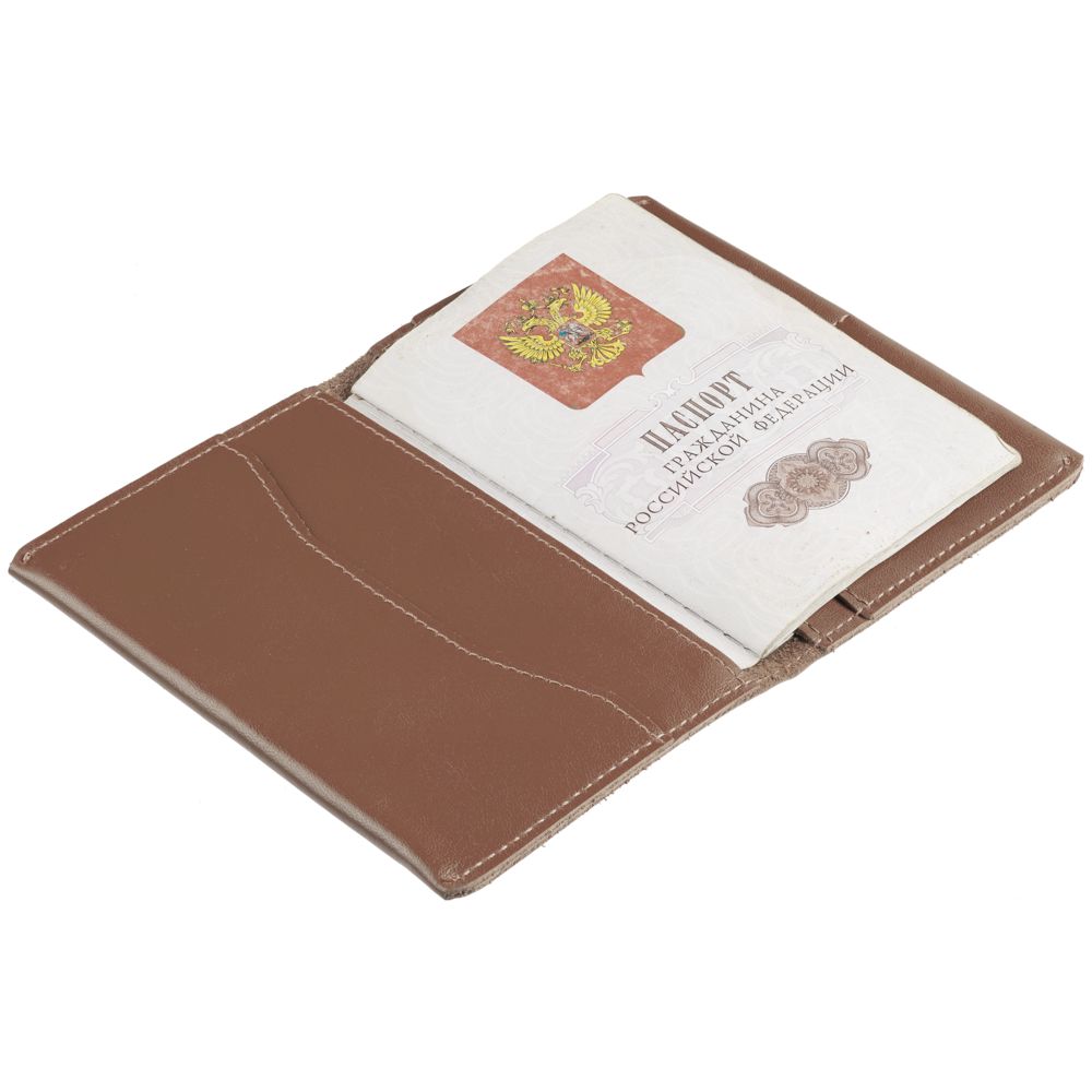 Обложка для паспорта Apache, коричневая - фото от интернет-магазина подарков Хочу Дарю