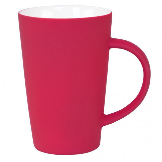 Кружка "Tioman" с прорезиненным покрытием, красный, 320 мл, фарфор - фото от интернет-магазина подарков Хочу Дарю