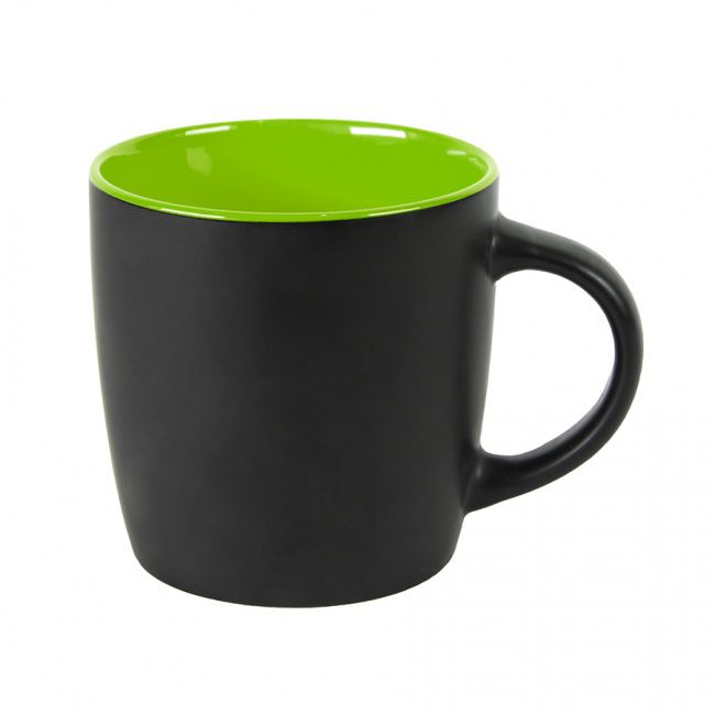 Кружка INTRO, черный со светло-зеленым, 350 мл, керамика - фото от интернет-магазина подарков Хочу Дарю