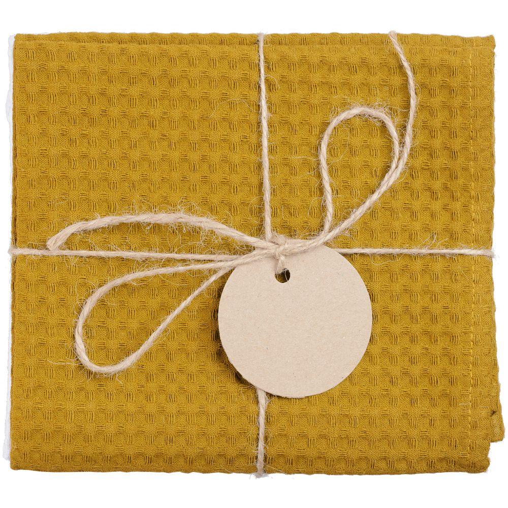 Набор кухонных полотенец Good Wipe, белый с желтым - фото от интернет-магазина подарков Хочу Дарю