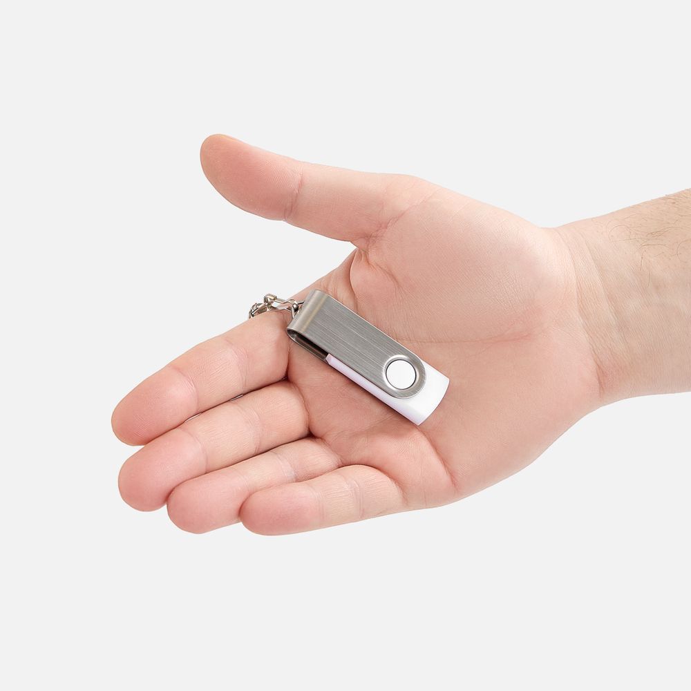 Флешка Twist, белая, 8 Гб - фото от интернет-магазина подарков Хочу Дарю