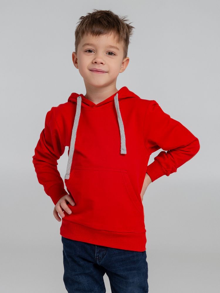 Толстовка с капюшоном детская Kirenga Kids, красная - фото от интернет-магазина подарков Хочу Дарю
