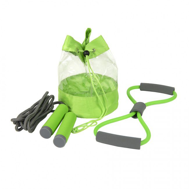 Набор SPORT UP, эспандер, скакалка, сумка, зеленый, полиуретан - фото от интернет-магазина подарков ХочуДарю