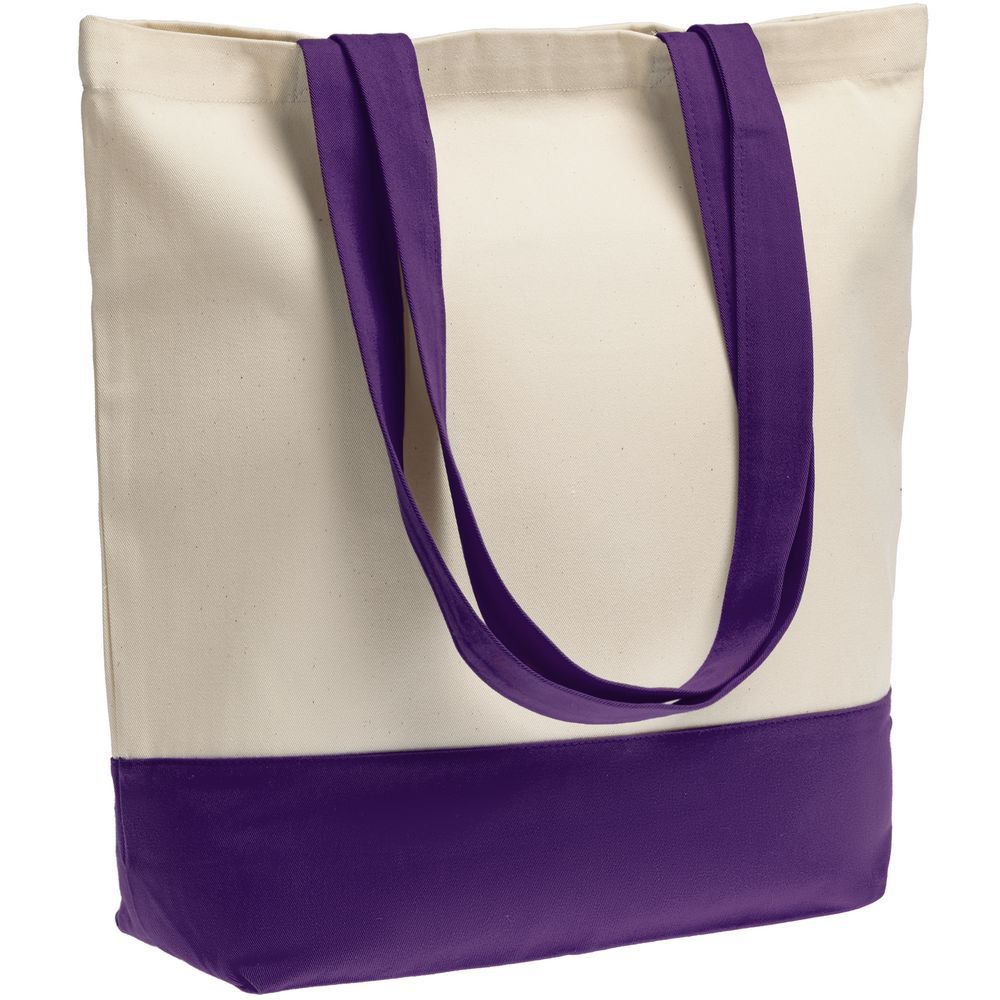 Холщовая сумка Shopaholic, фиолетовая - фото от интернет-магазина подарков Хочу Дарю