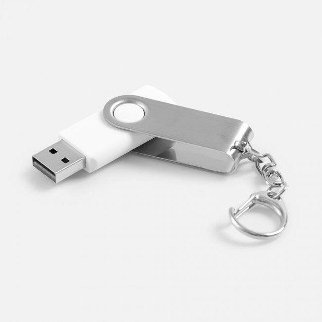 Флешка Twist, белая, 8 Гб - фото от интернет-магазина подарков Хочу Дарю