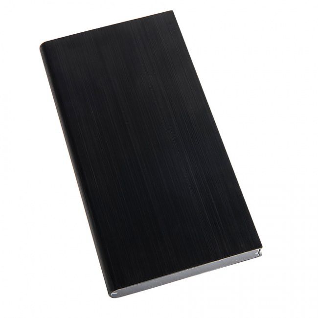 Универсальный аккумулятор "Energy" (8000 mAh), черное, 15,3х7,6х0,9см, металл, шт - фото от интернет-магазина подарков Хочу Дарю