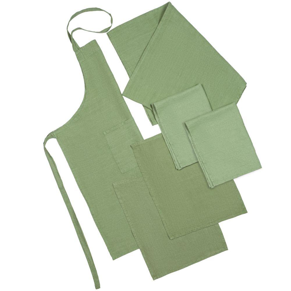 Набор полотенец Fine Line, зеленый - фото от интернет-магазина подарков Хочу Дарю