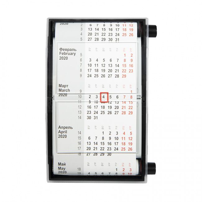 Календарь настольный на 2 года; размер 18,5*11 см, цвет- черный, пластик - фото от интернет-магазина подарков ХочуДарю